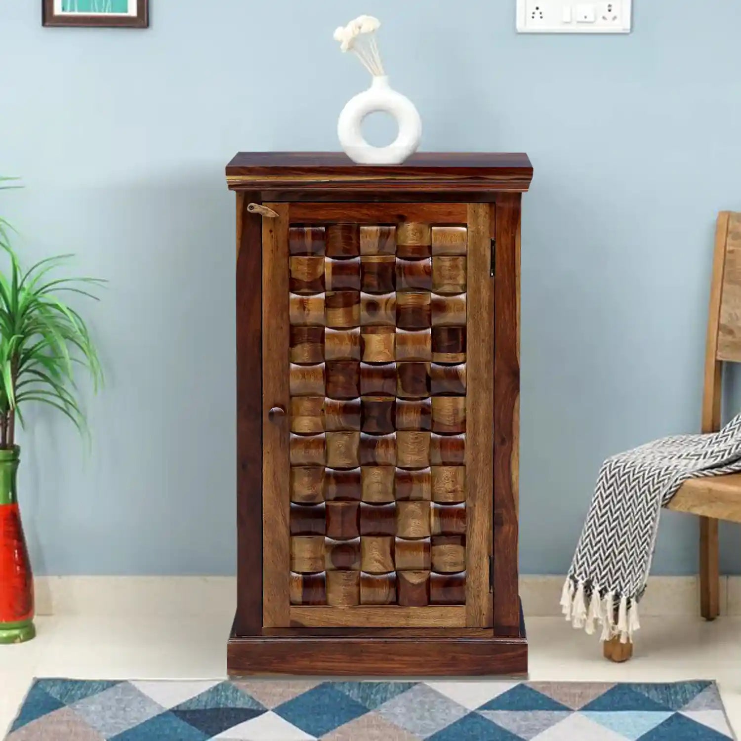 Niware sheesham wood chest of drawers solid wood storage unit for bedroom India