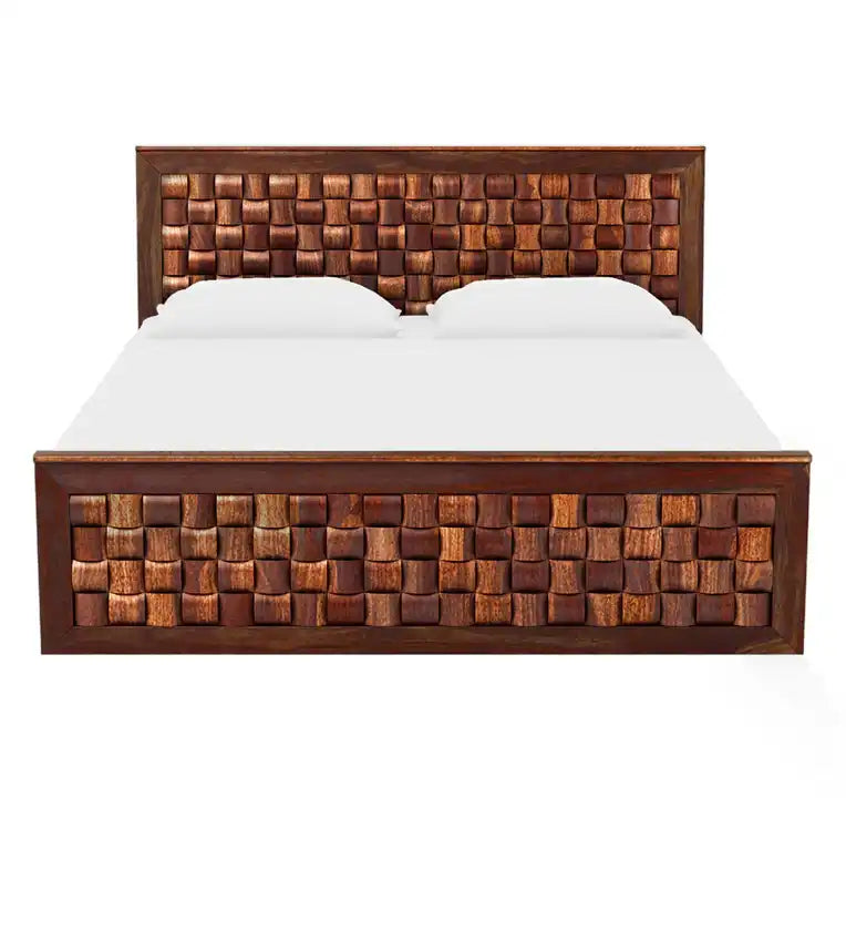 Niware solid wood bed sheesham modern bedroom style