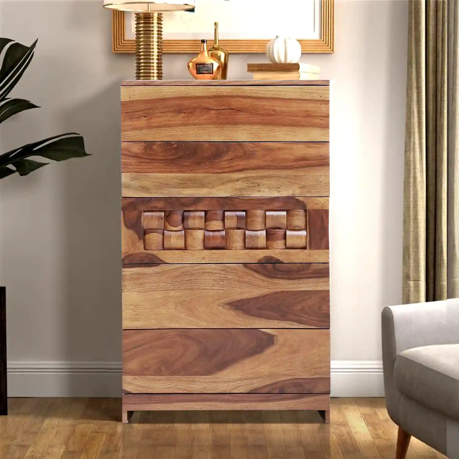 Niware solid wood drawer storage unit bedroom organizer furniture