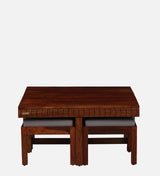 Harmonia  Solid Wood Nesting Coffee Table Set In Honey Oak Finish By Rajwada