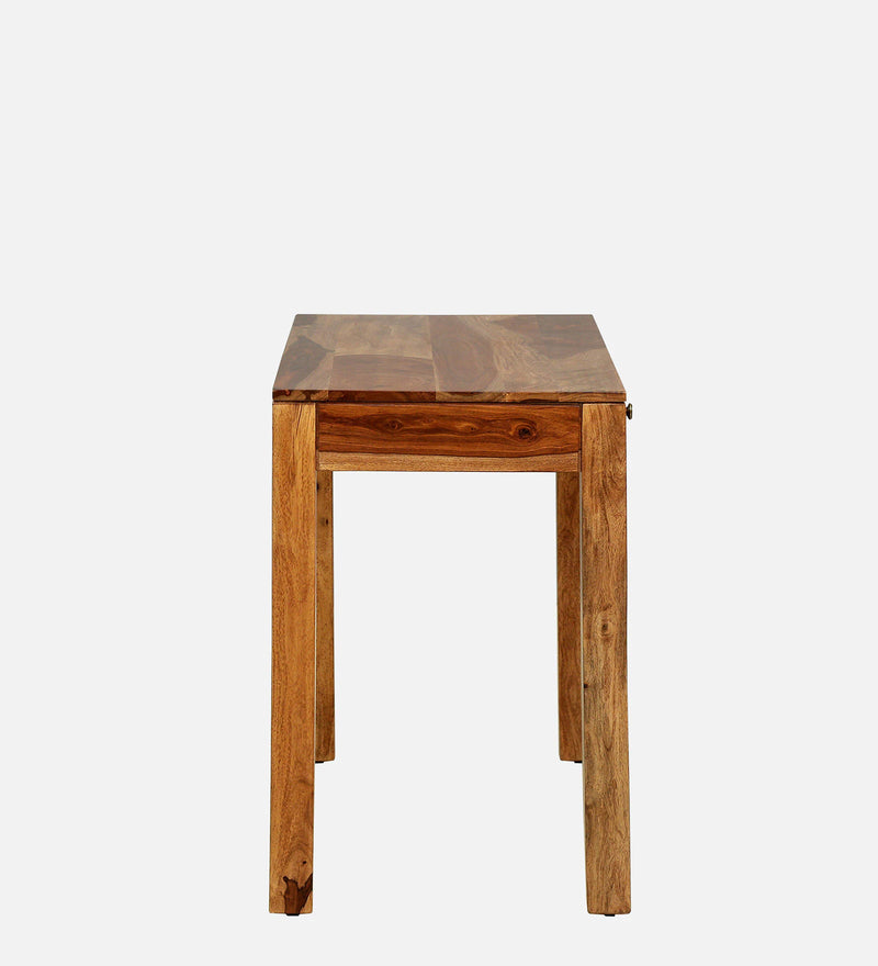 Harmonia  Solid Wood Study Table In Rustic Teak Finish By Rajwada