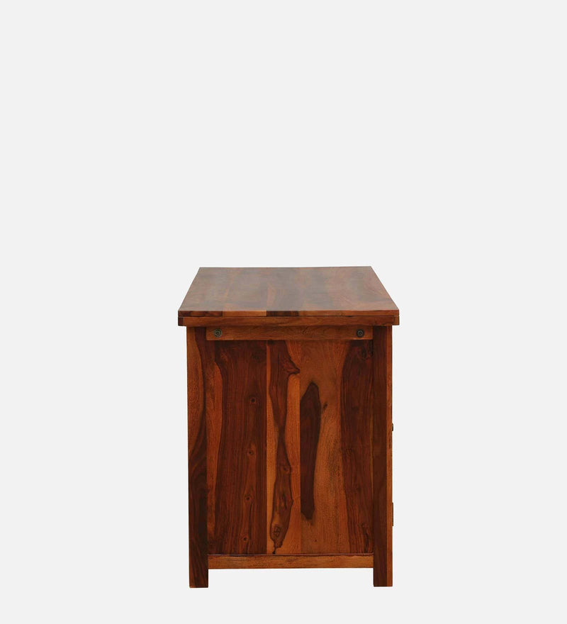 Harmonia  Solid Wood Study Table In Honey Oak Finish By Rajwada