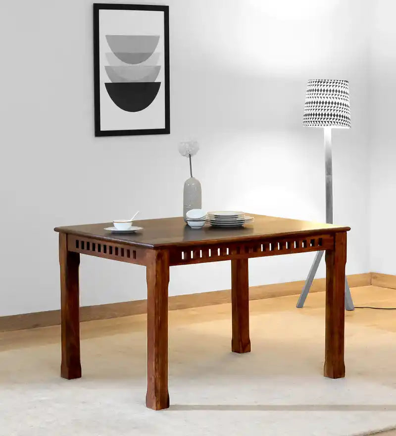 Minimal design sheesham wood dining table only ideal for modern homes