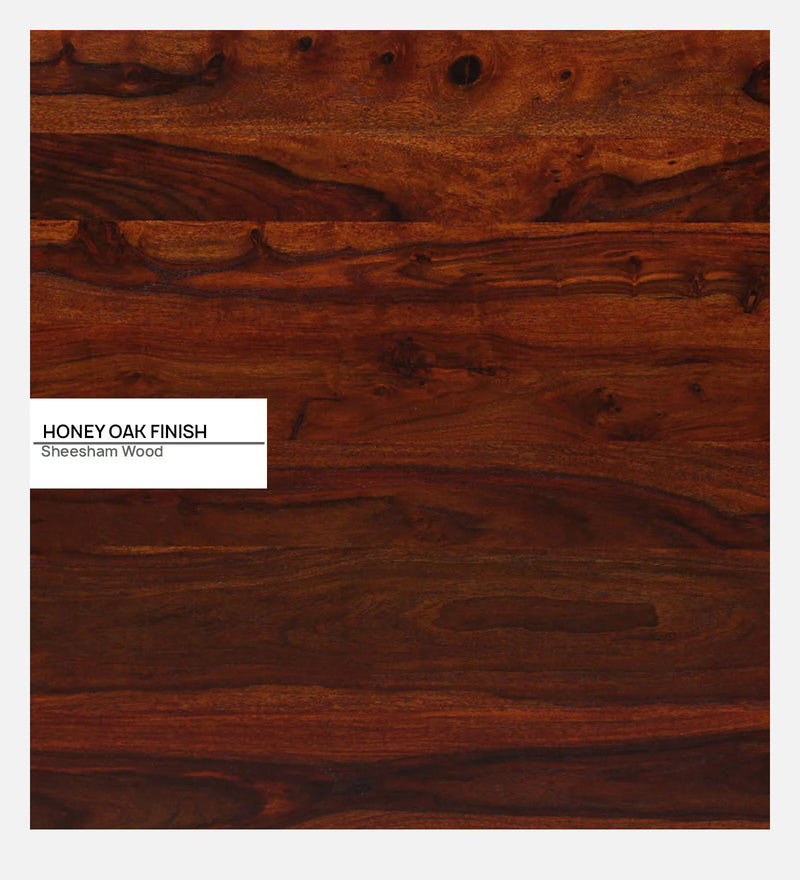 PortoSolid Wood 4 Seater Dining Set In Honey Oak Finish By Rajwada