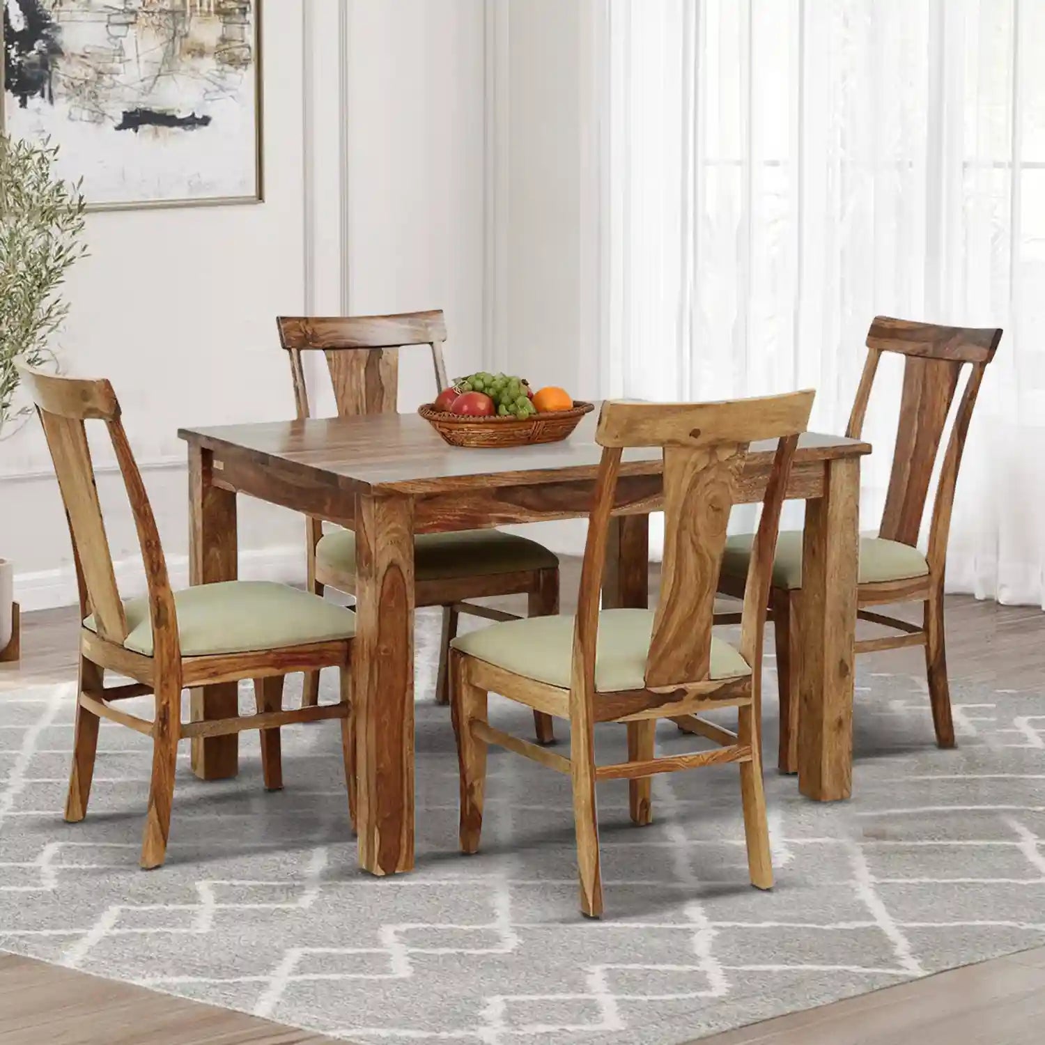Oslo royal traditional four seater dining table set solid wood heritage furniture