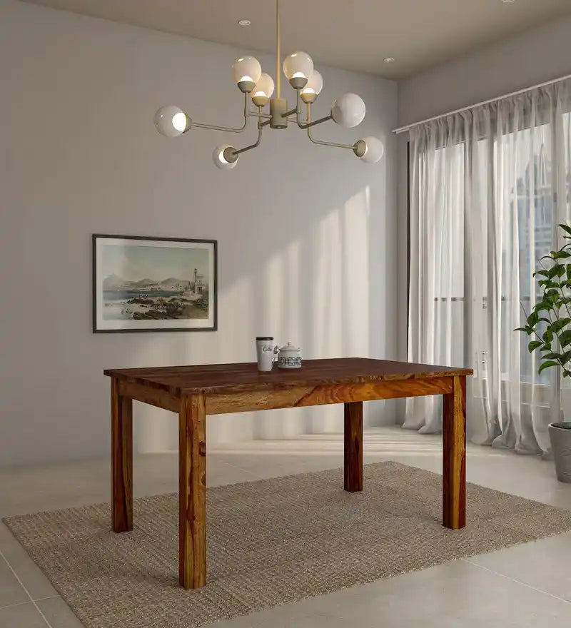 Oslo sheesham wood dining table made from premium solid wood for modern Indian homes