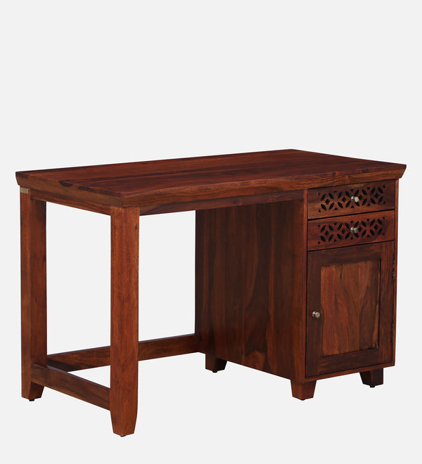 Penza Solid Wood Study Table In Honey Oak Finish By Rajwada