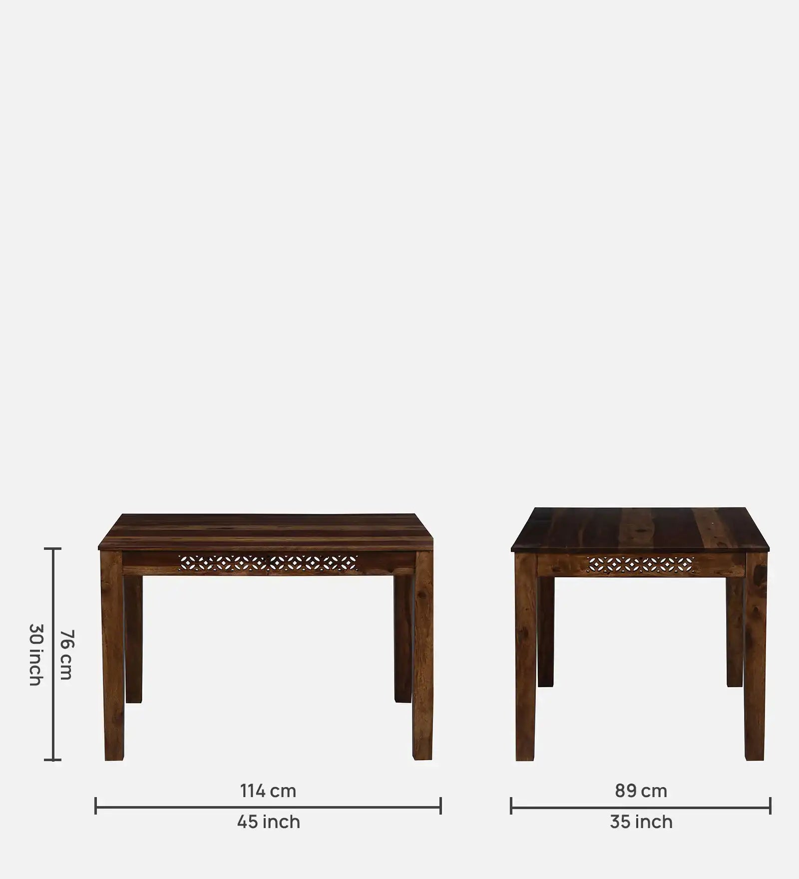 Penza solid sheesham wood four seater dining set with chairs durable stylish seating