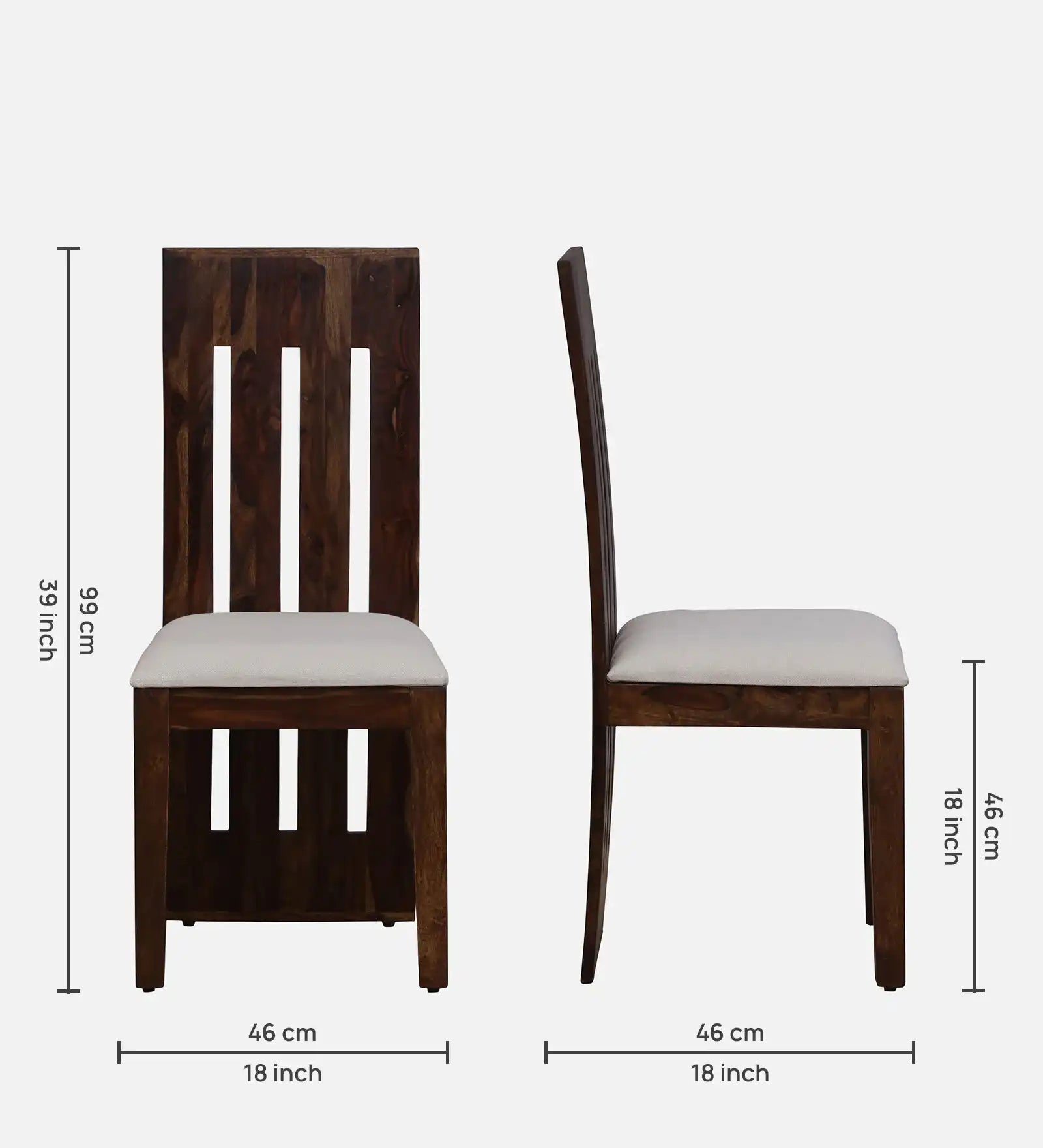 Porto handcrafted solid wood four seater dining table set strong durable furniture