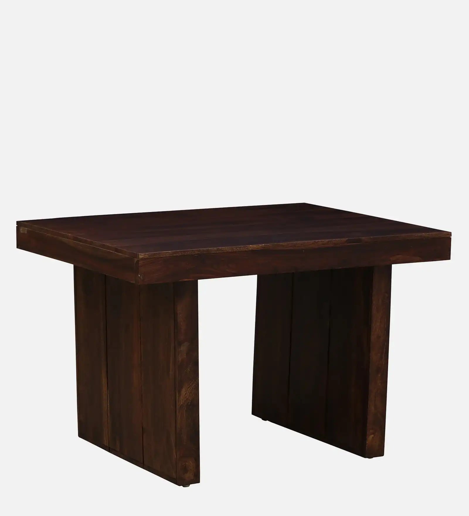 Porto sheesham wood four seater dining table set teak finish premium dining furniture
