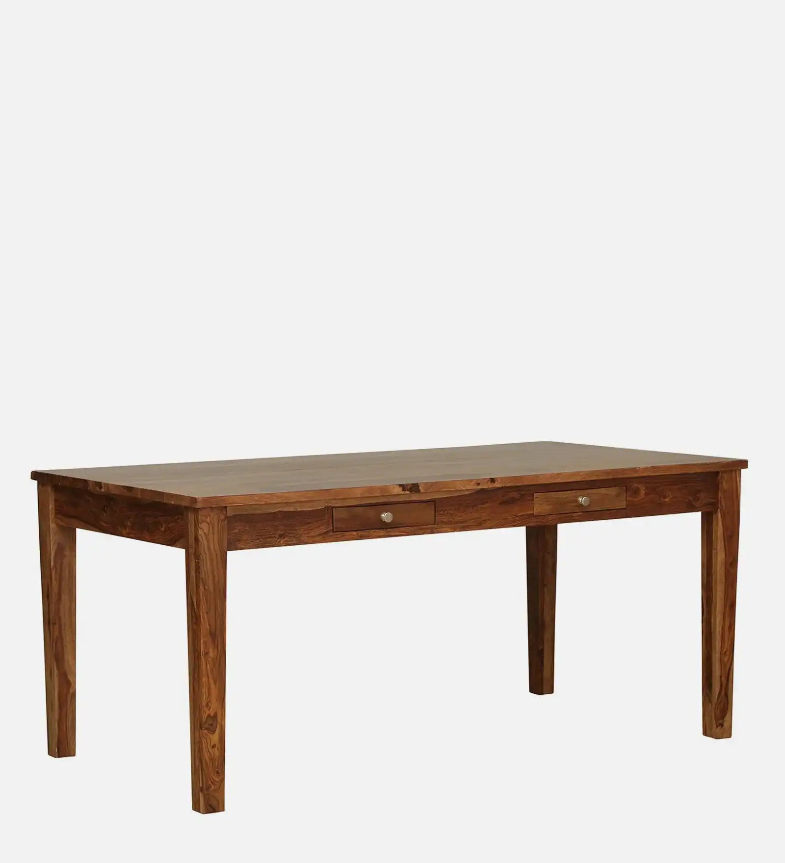 Premium Oslo natural wood six-seater dining table set solid wood luxury furniture India