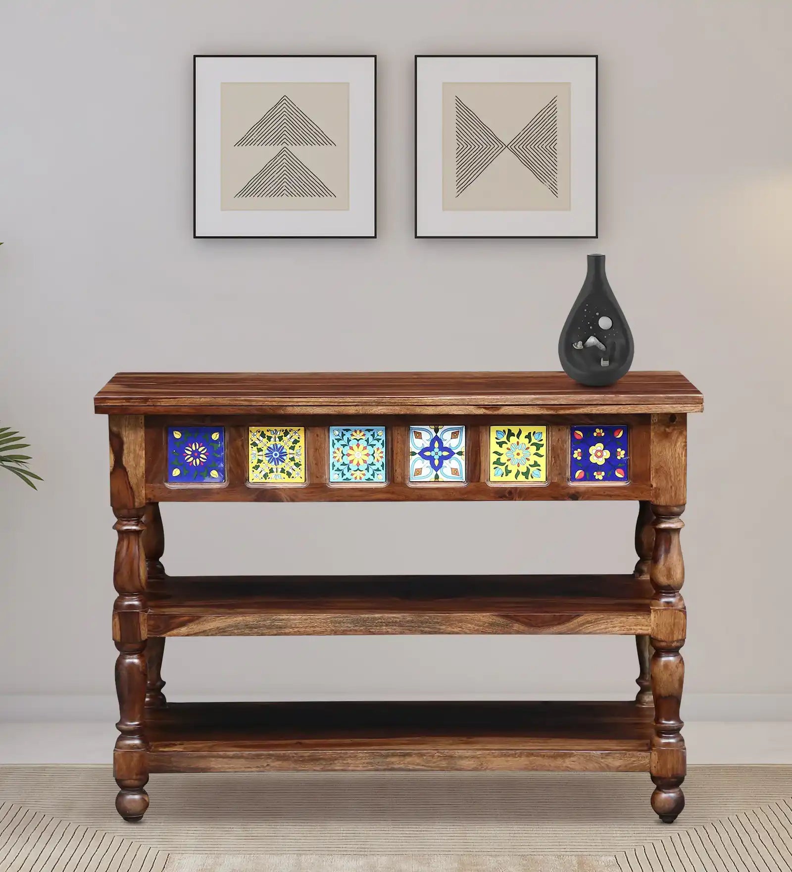Premium solid wood console table for hallway furniture in Indian homes