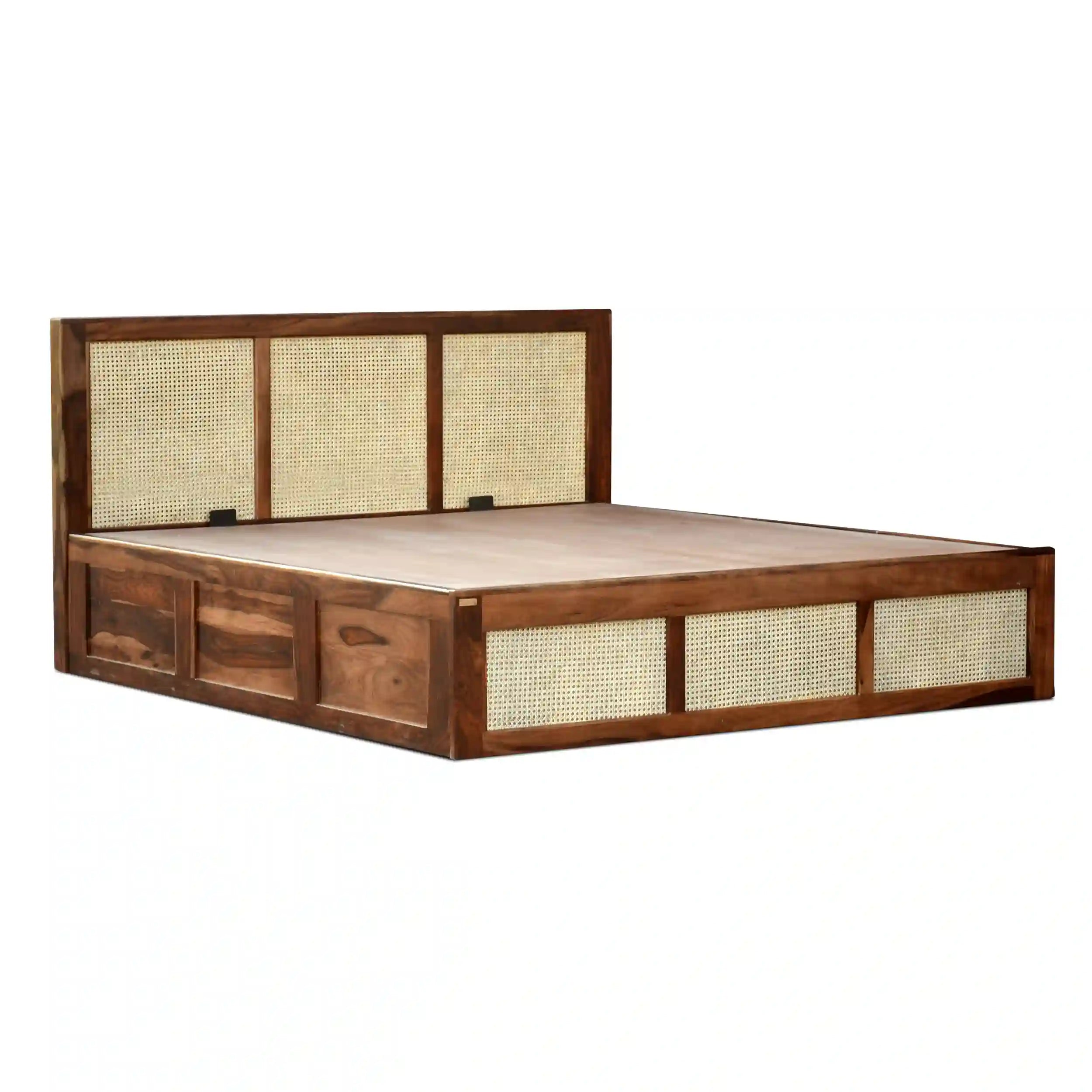 premium solid wood hydraulic storage bed room interior setup rattan furniture india