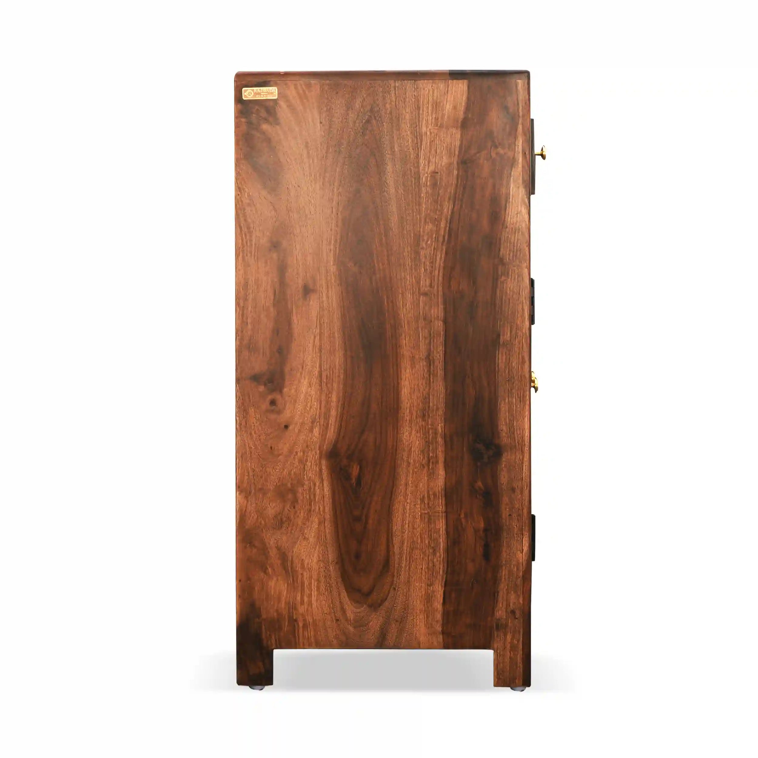 Premium solid wood sideboard sheesham rattan storage cabinet design