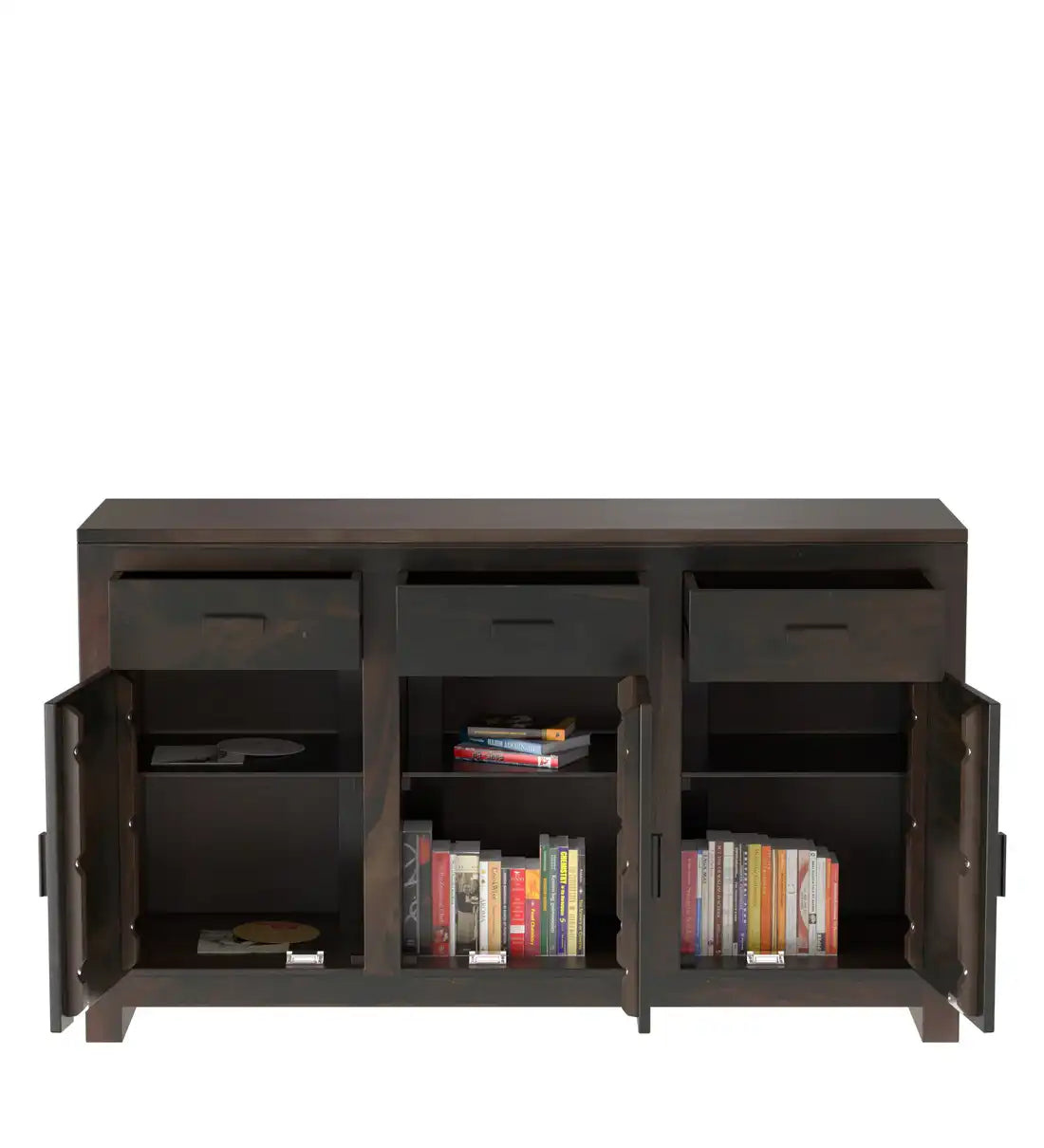 Premium wooden sideboard sheesham solid storage cabinet design