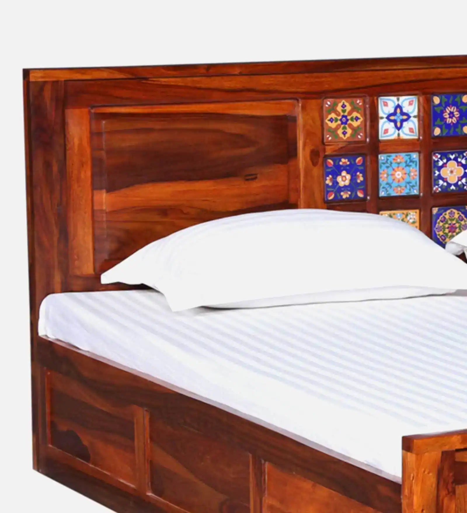 rajwada furnish anamika solid wood king size storage bed premium furniture india