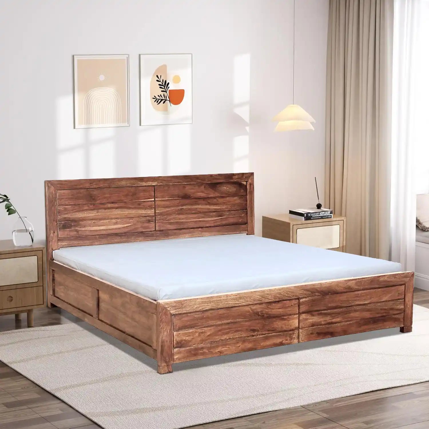 rajwada furnish moscow indian rosewood queen size hydraulic storage bed india