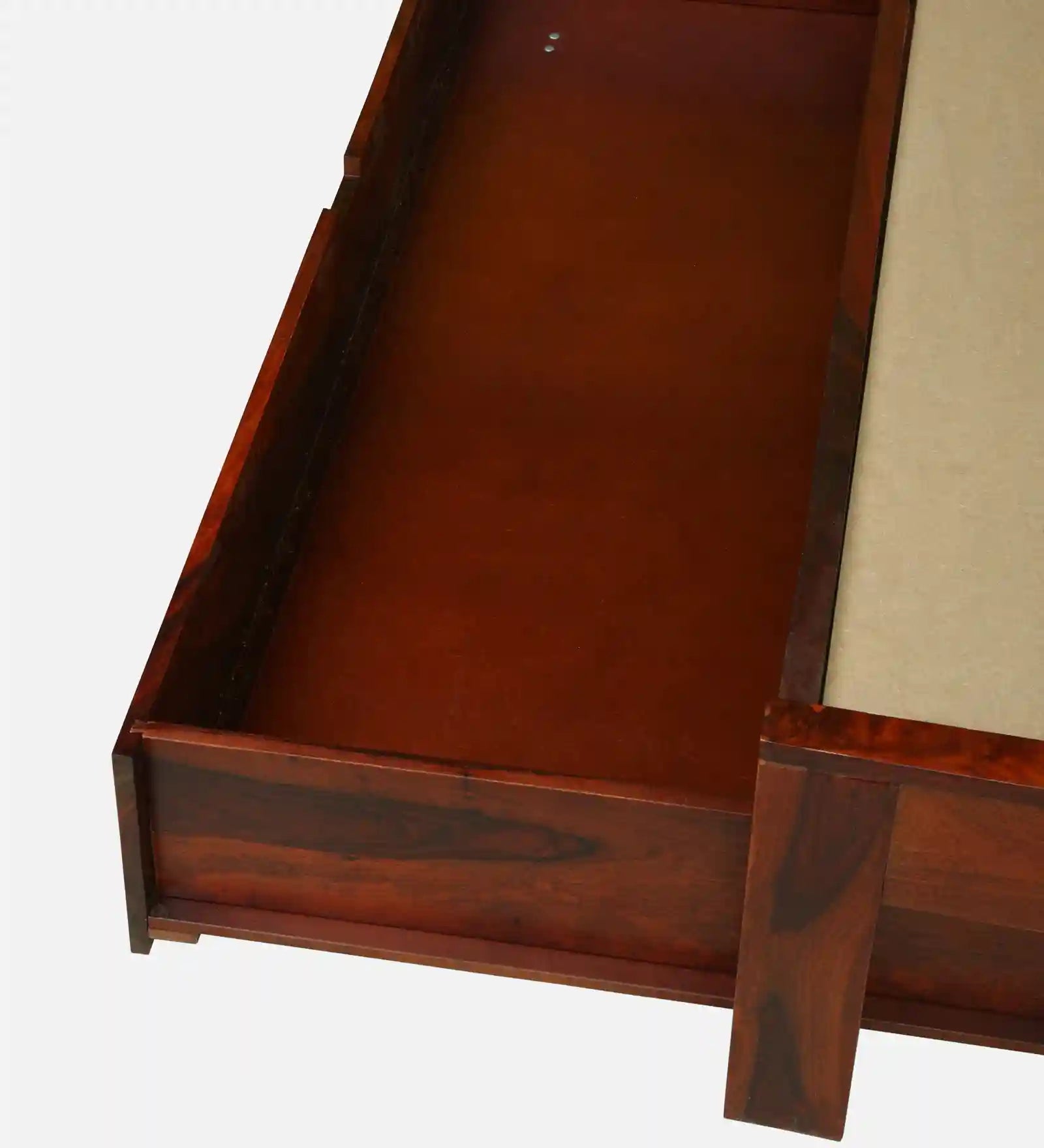queen size wooden bed room layout placement drawer storage india