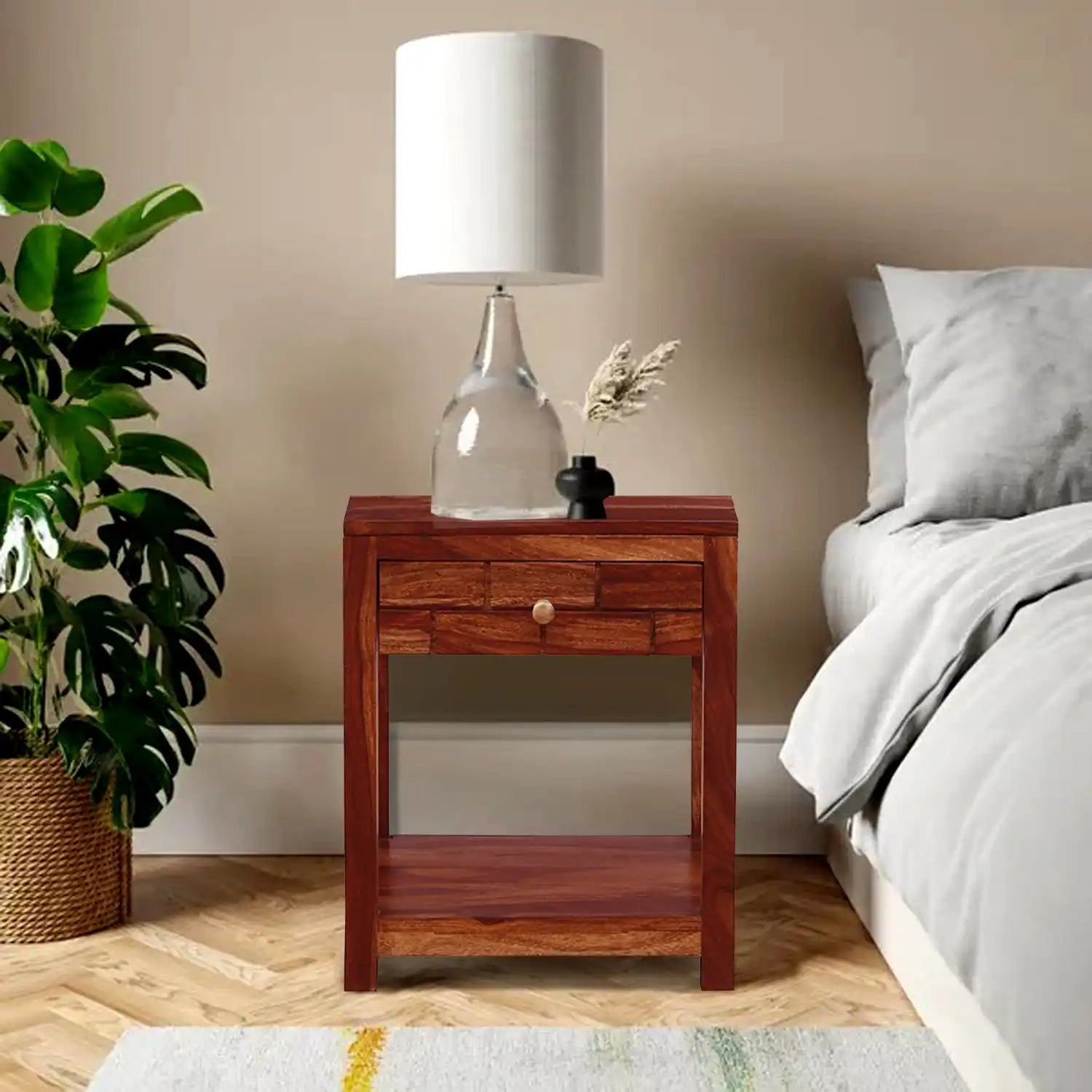 Rudra sheesham wood side table compact end table design India