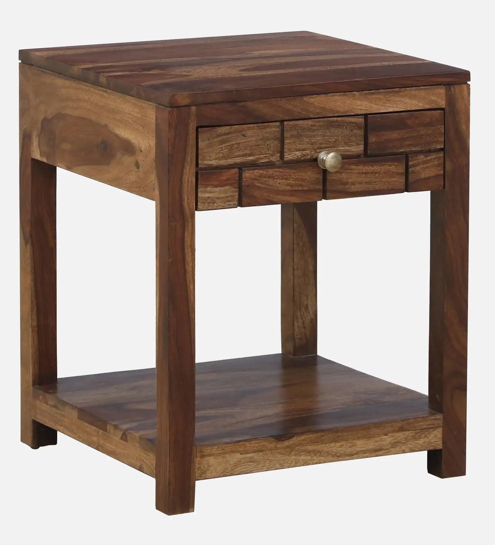 Rudra wooden side table minimal solid wood end table India