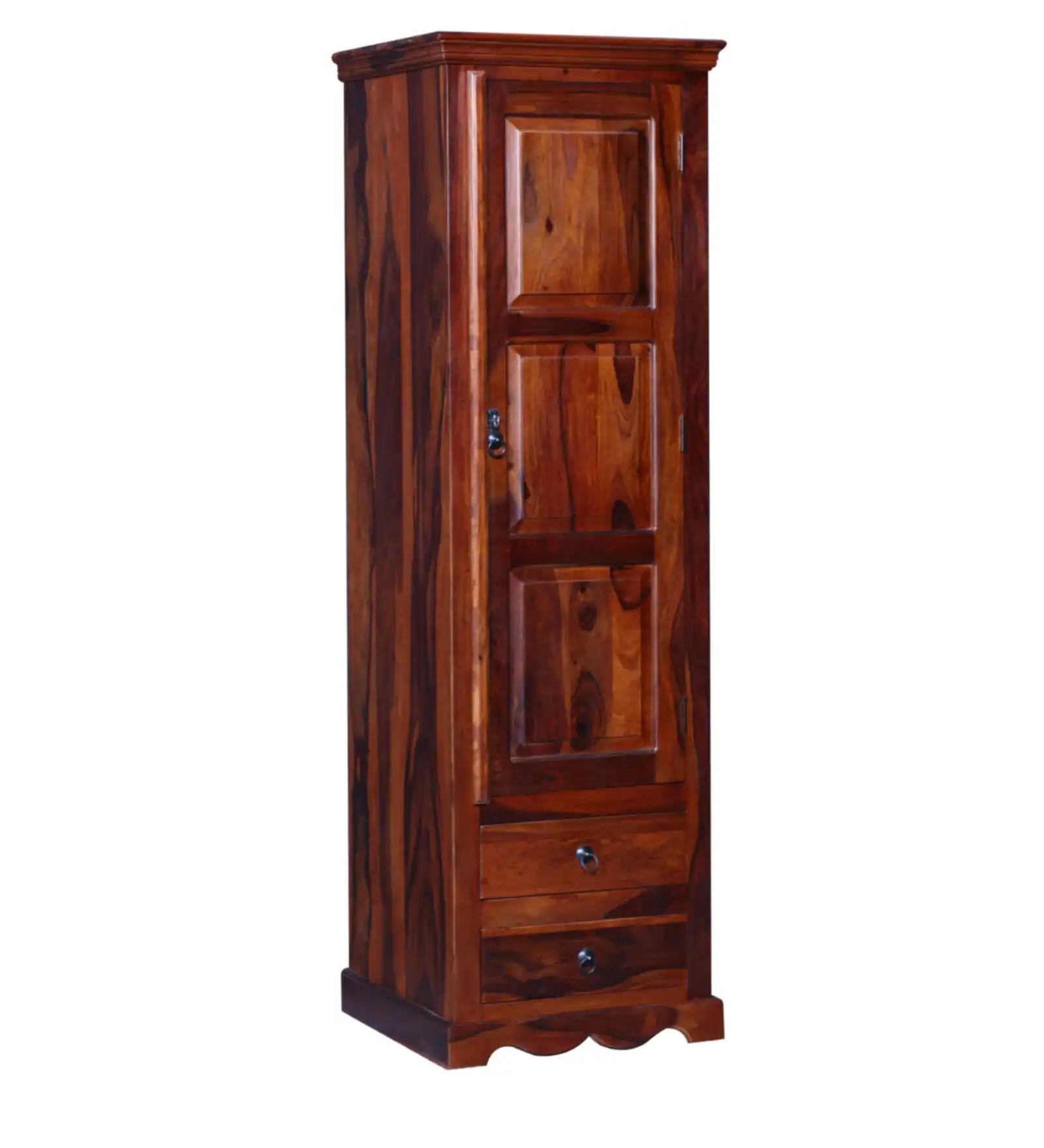 Saffron bedroom wardrobe solid wood traditional storage design India