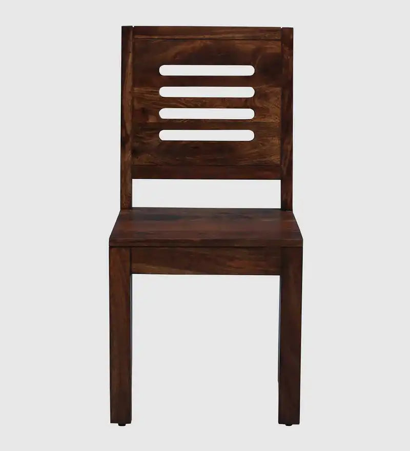 Saho solid sheesham wood dining chair set of two for modern Indian home furniture