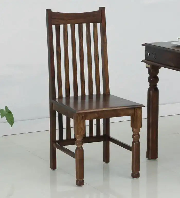 Samrita solid sheesham wood dining chair set of two for modern Indian home furniture