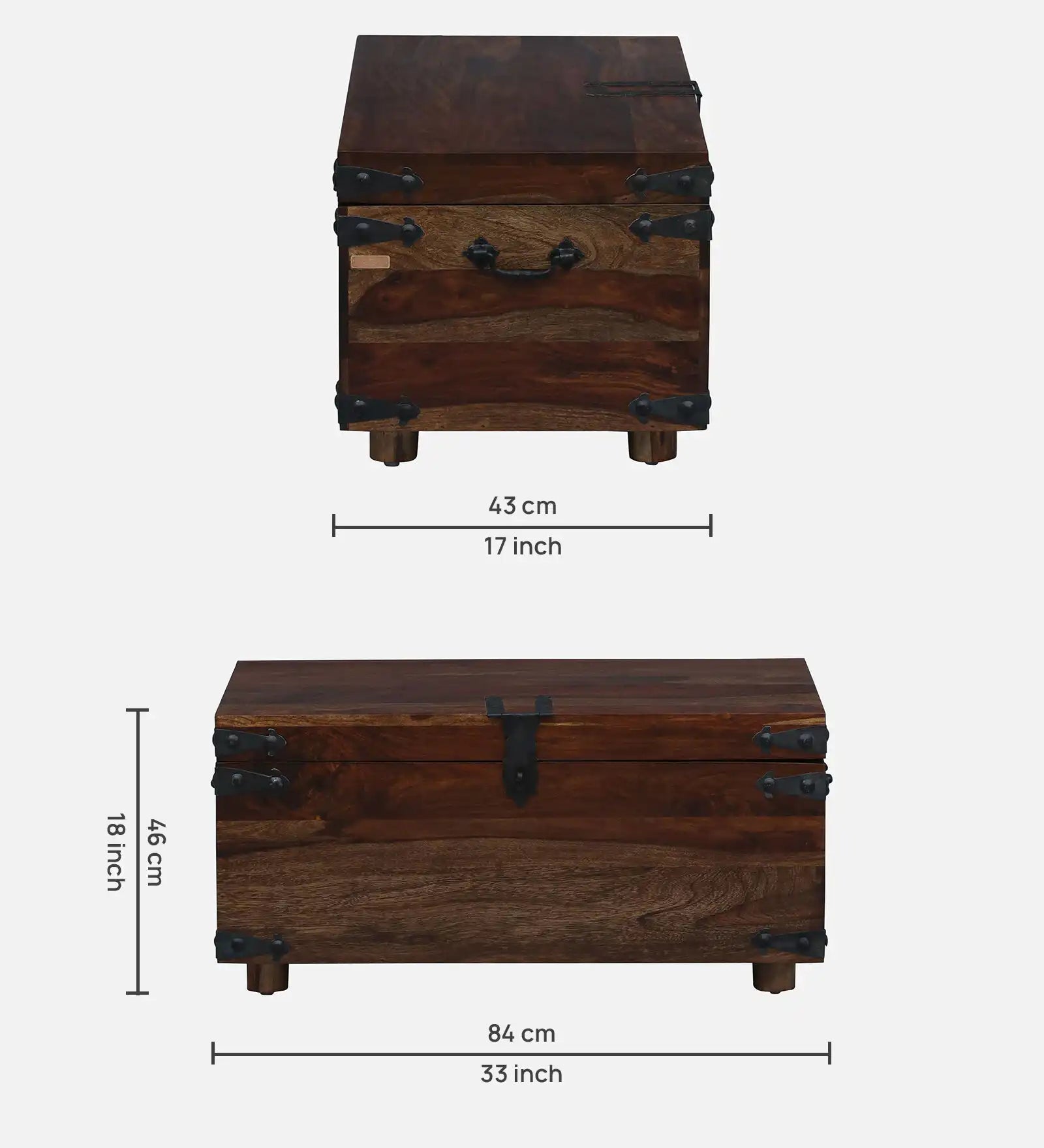 Samrita solid wood blanket box storage trunk bedroom furniture unit