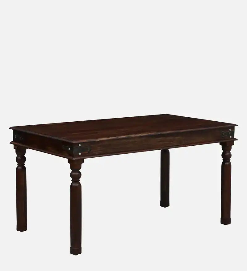 Samrita wooden dining table made from solid sheesham wood for home dining use