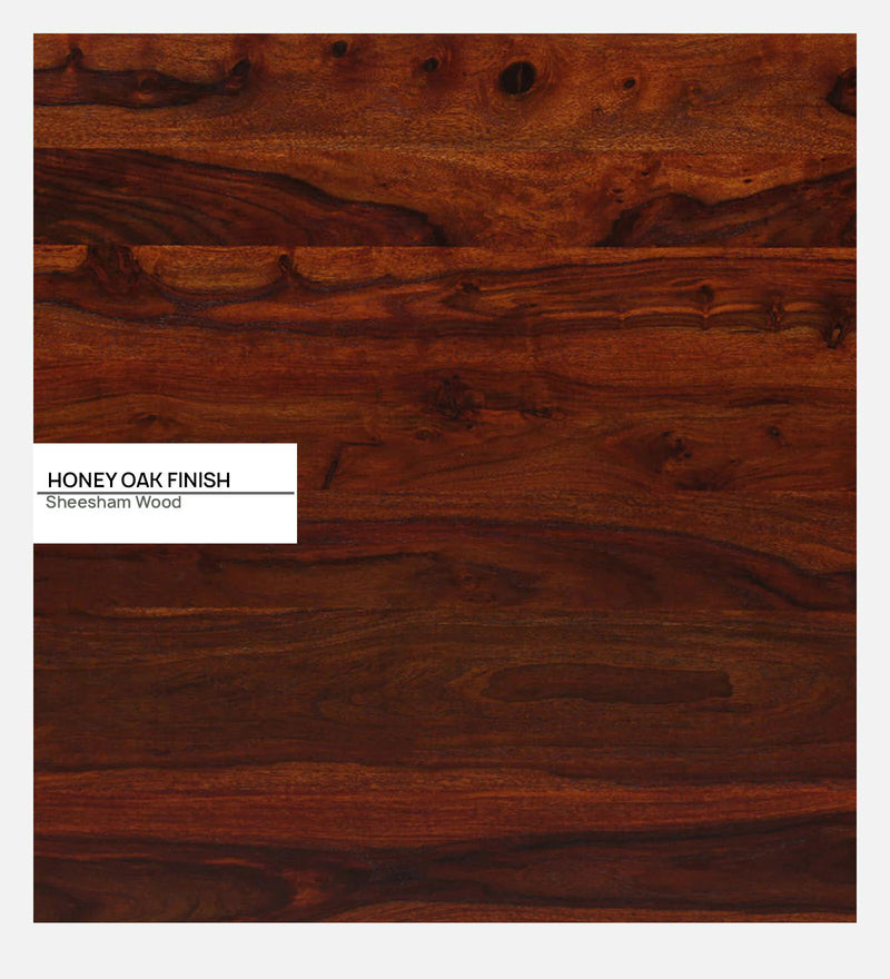 Moscow  Solid Wood Bar Cabinet In Honey Oak Finish By Rajwada