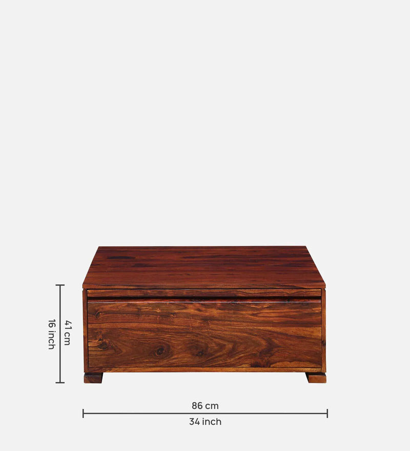 Moscow  Solid Wood Coffee Table In Honey Oak Finish By Rajwada
