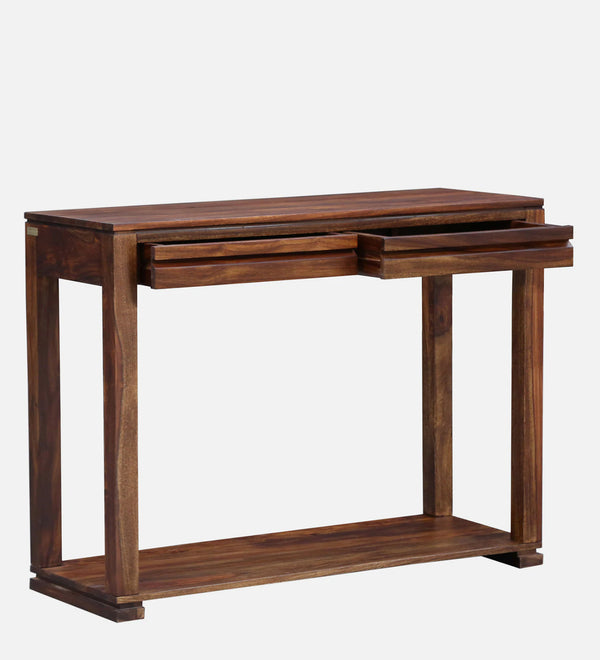 Moscow  Solid Wood Console Table In Provincial Teak Finish By Rajwada