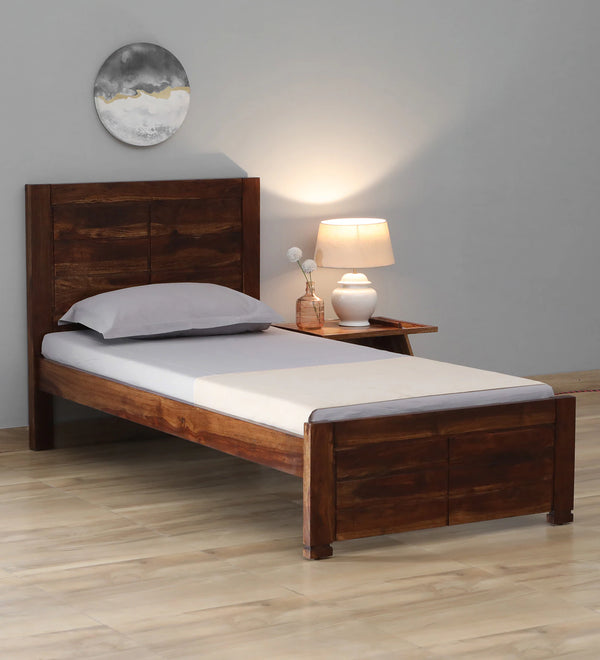 Moscow  Solid Wood Single Bed In Provincial Teak Finish  By Rajwada