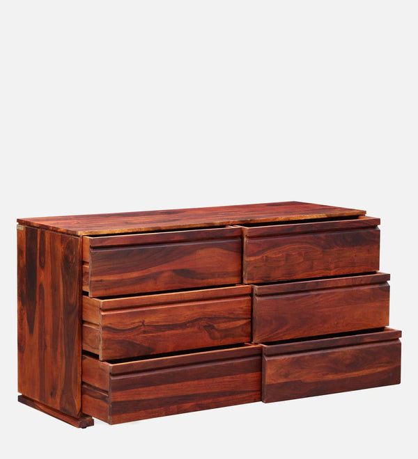 Moscow  Solid Wood Chest Of Drawers In Honey Oak Finish By Rajwada