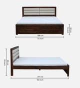 Moscow  Solid Wood Bed in Provincial Teak Finish by Rajwada