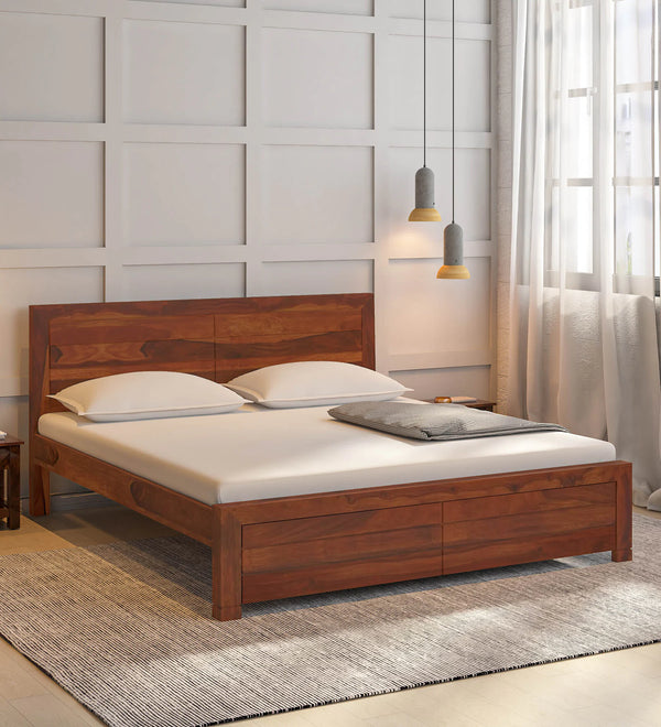 Moscow  Solid Wood  Bed In Provincial Teak Finish By Rajwada