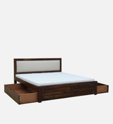 Moscow  Solid Wood Bed with Drawer Storage in Provincial Teak Finish by Rajwada