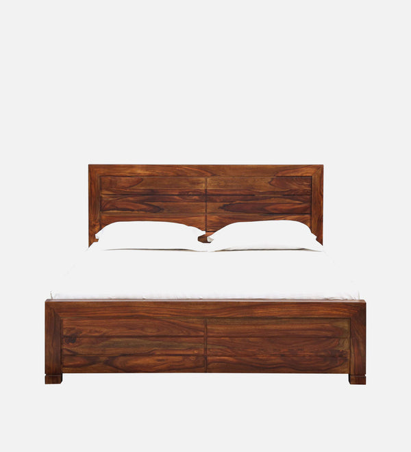 Moscow  Solid Wood Queen Size Bed In Provincial Teak Finish By Rajwada