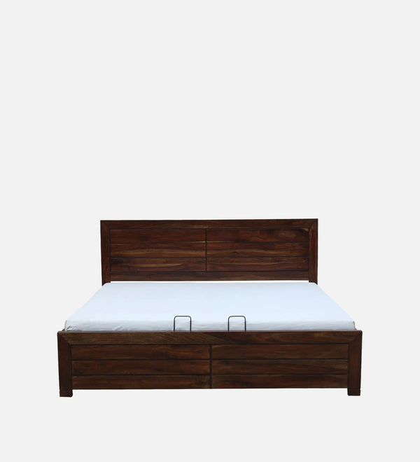 Moscow  Solid Wood Queen Size Bed with Box Storage in Provincial Teak Finish by Rajwada