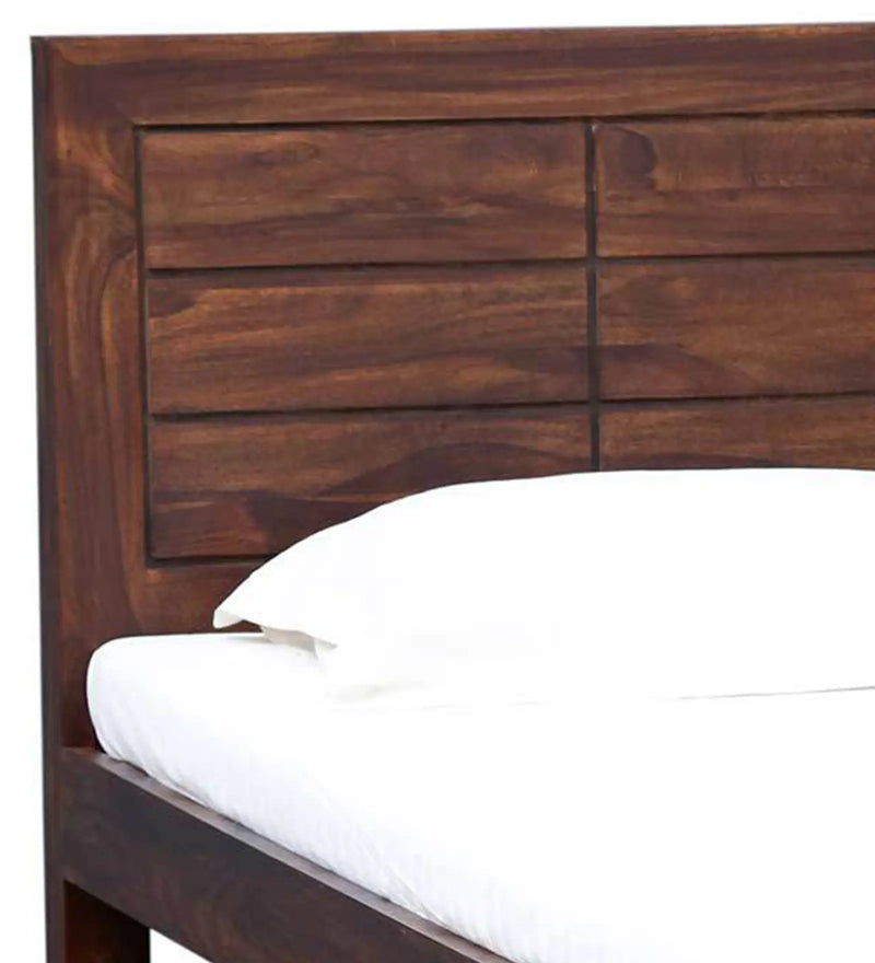 Moscow  Solid Wood Single Bed With Drawer Storage In Provincial Teak Finish By Rajwada