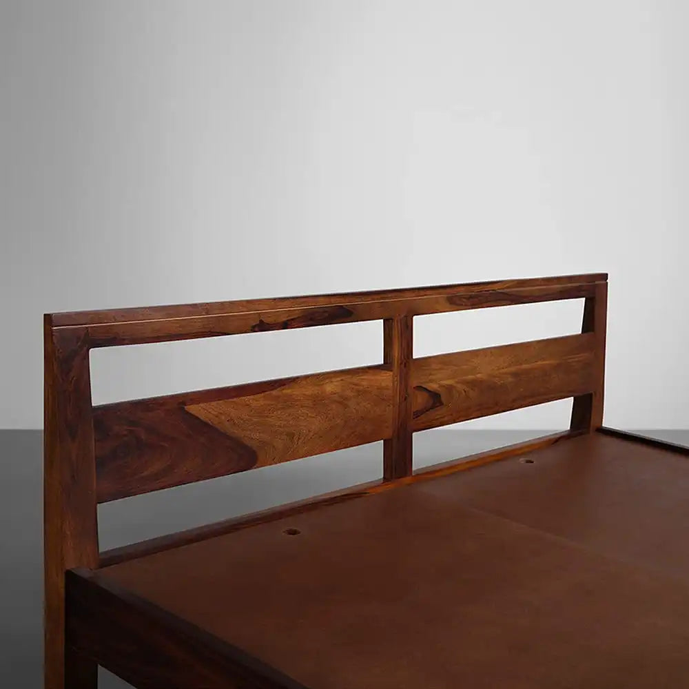 Shashwat modern wooden bed solid wood minimal look