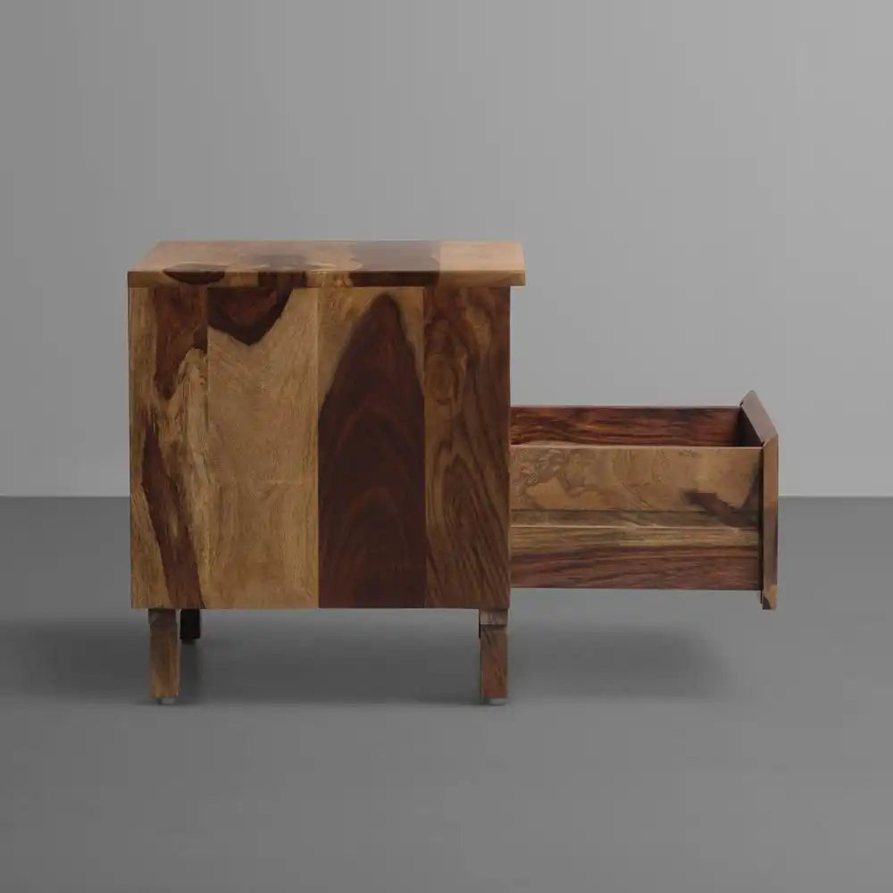 Shashwat side table bedroom wooden nightstand clean design India