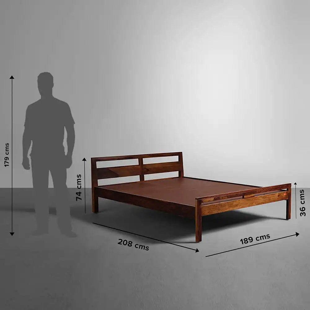 Shashwat wooden queen bed solid wood durable structure
