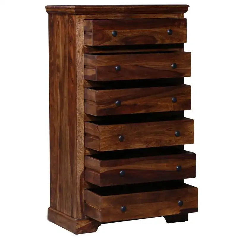 Sheesham solid wood drawer chest Kanishka modern storage furniture for bedroom