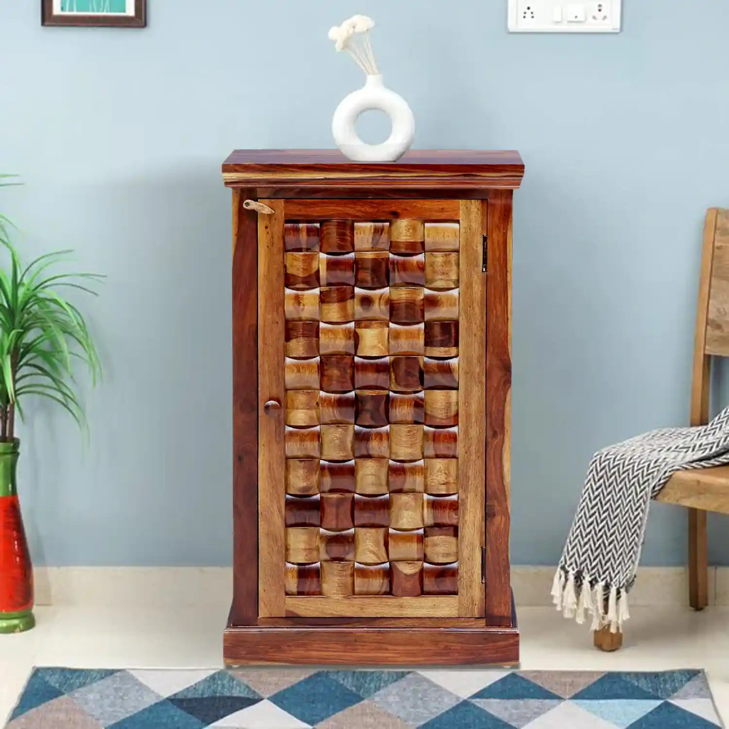 Sheesham solid wood drawer chest Niware modern storage furniture for bedroom