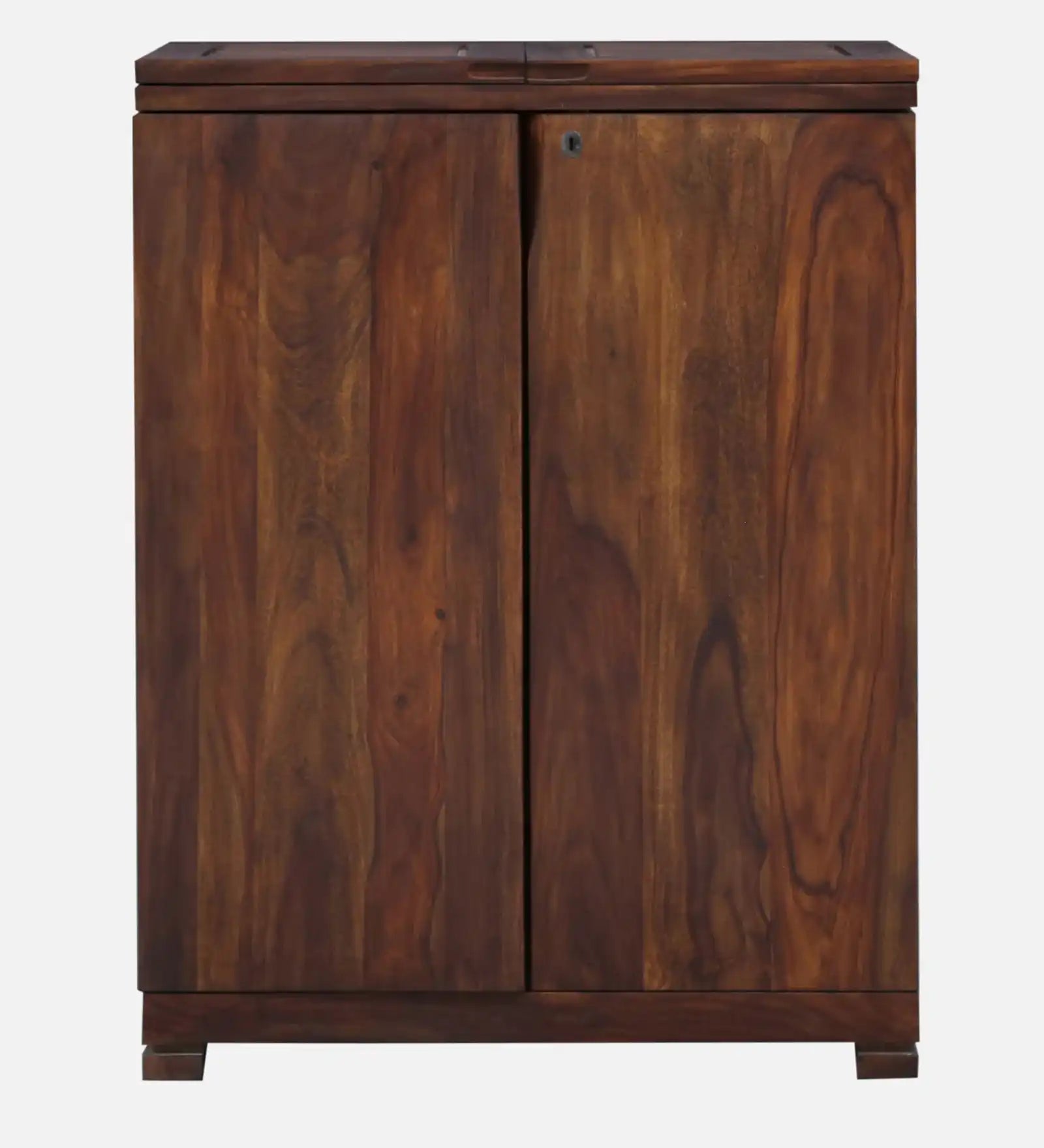 Sheesham wood bar cabinet with storage and display for stylish interiors