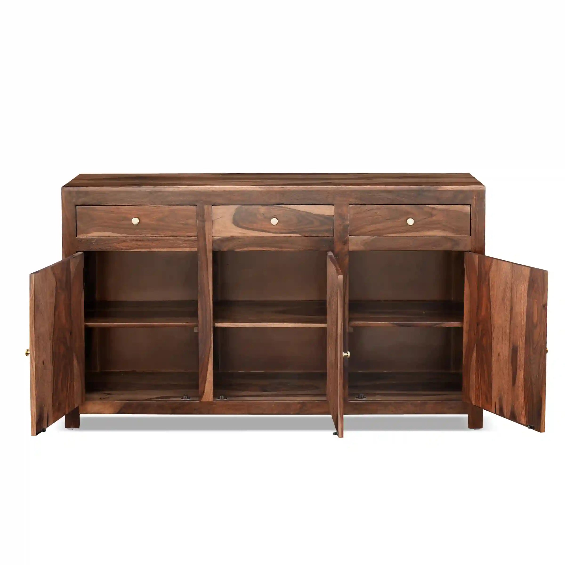 Sheesham wood cane sideboard storage unit wooden cabinet home decor