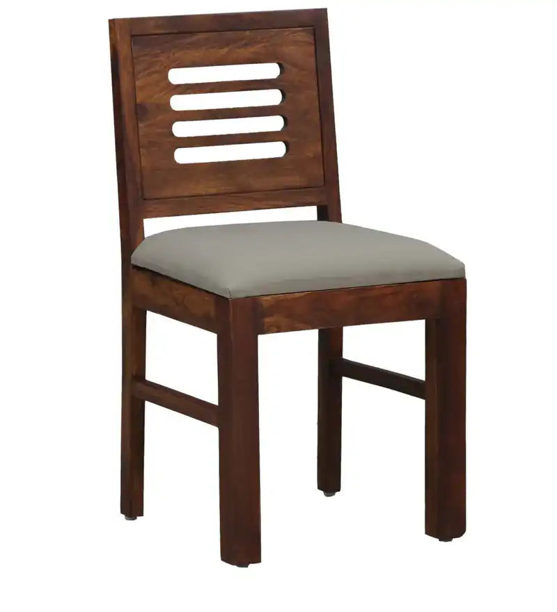 Sheesham wood cushioned dining chair set Acro design with solid wood frame and comfortable seating