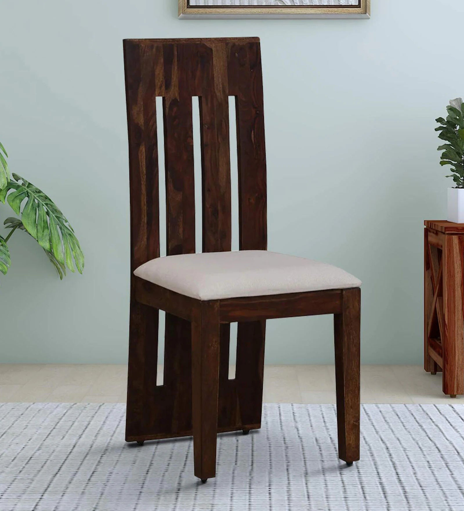 Sheesham wood dining chair set Porto design with durable solid wood and elegant finish