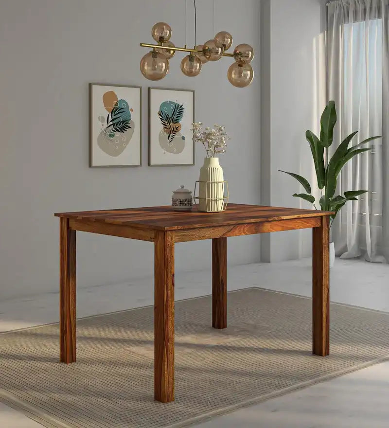 Minimal design sheesham wood dining table only ideal for modern homes